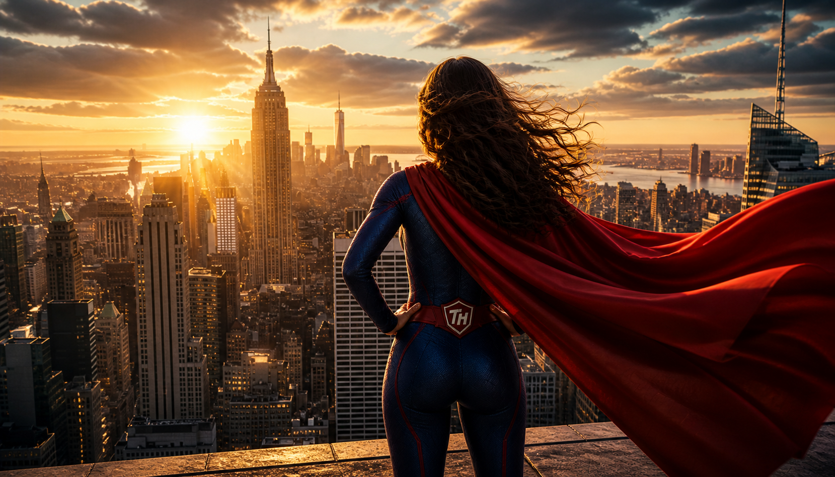 Team Hired Hero overlooking the city